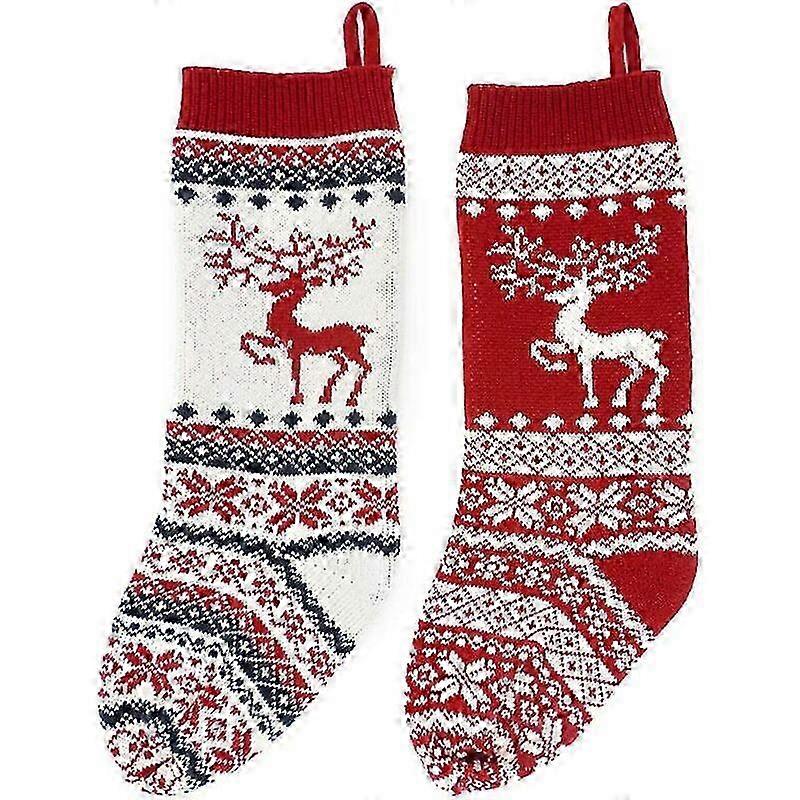 Christmas stocking set for fireplace and tree decoration