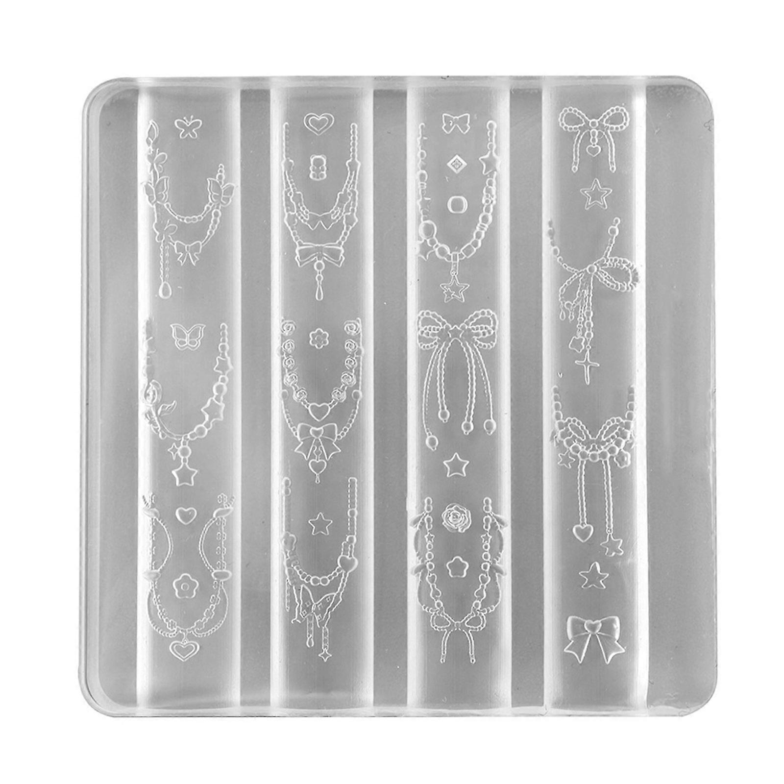 Portable Engraved Silicone Template For Customes Crystals Charms And Ornaments Multicolor