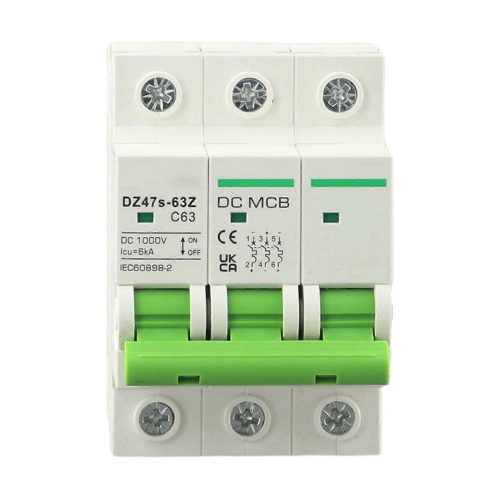 Mosiee 3P Miniature Circuit Breaker Dc Isolator Switch Dc1000V For Photovoltaic Systems