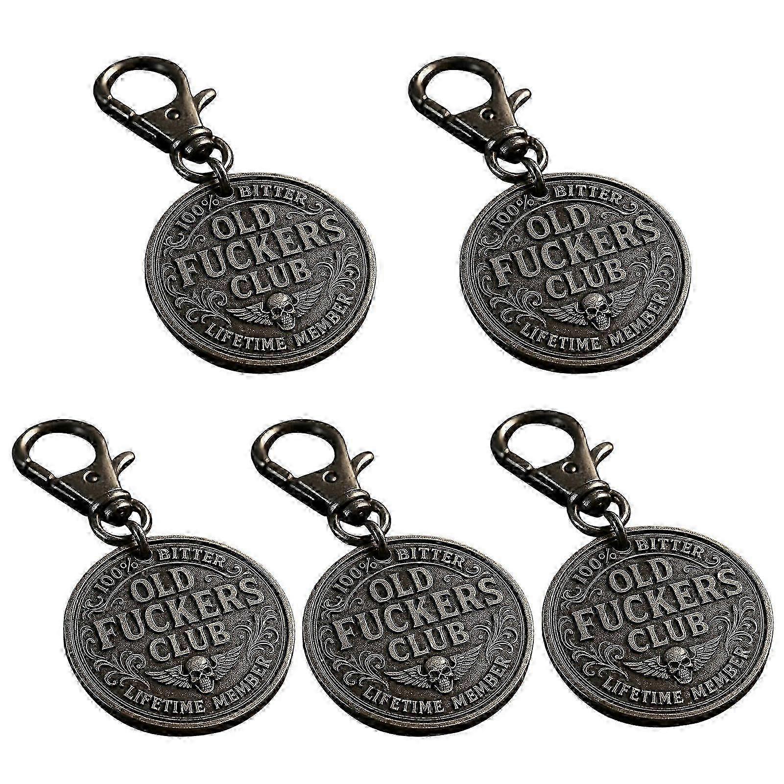 Old F*ckers Club Coin Funny Still Kicking Lifetime Member Coin No Rules No Filters Challenge Coin Adults Collectible Retirement 25-26