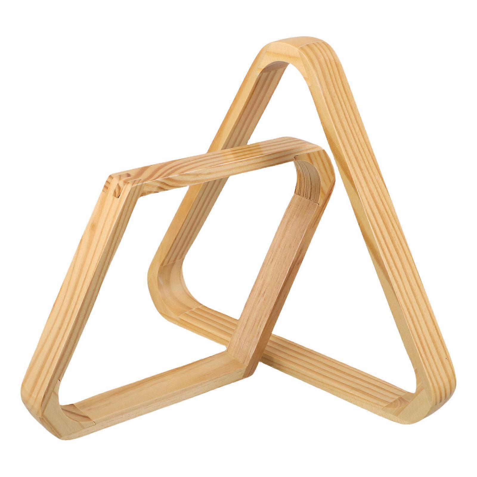 Billiards Rack Wood Triangle for Professional Pool Ball Alignment 2Pcs