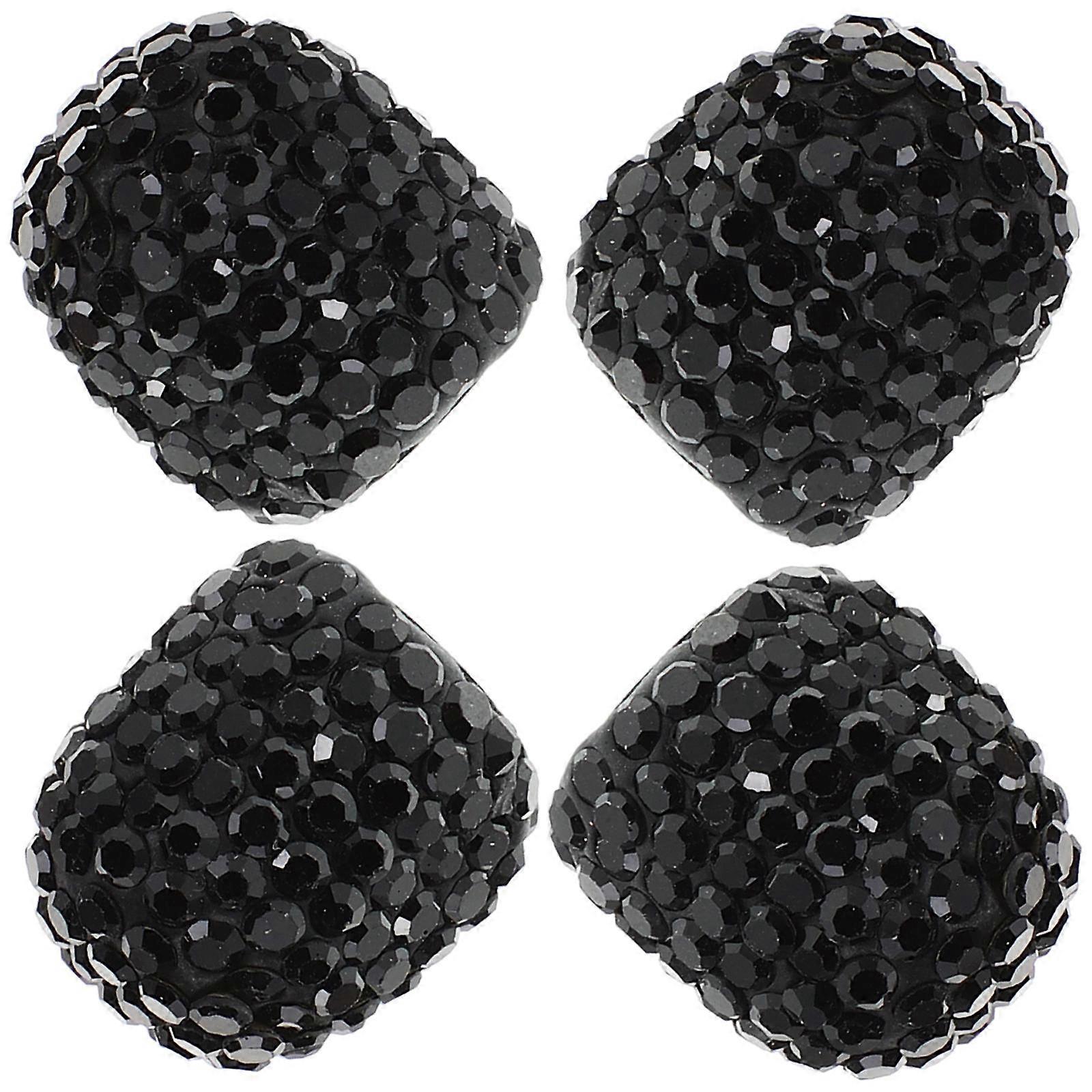 Sparkling Rhinestone Car Tire Valve Caps for Universal Use 4Pcs Set