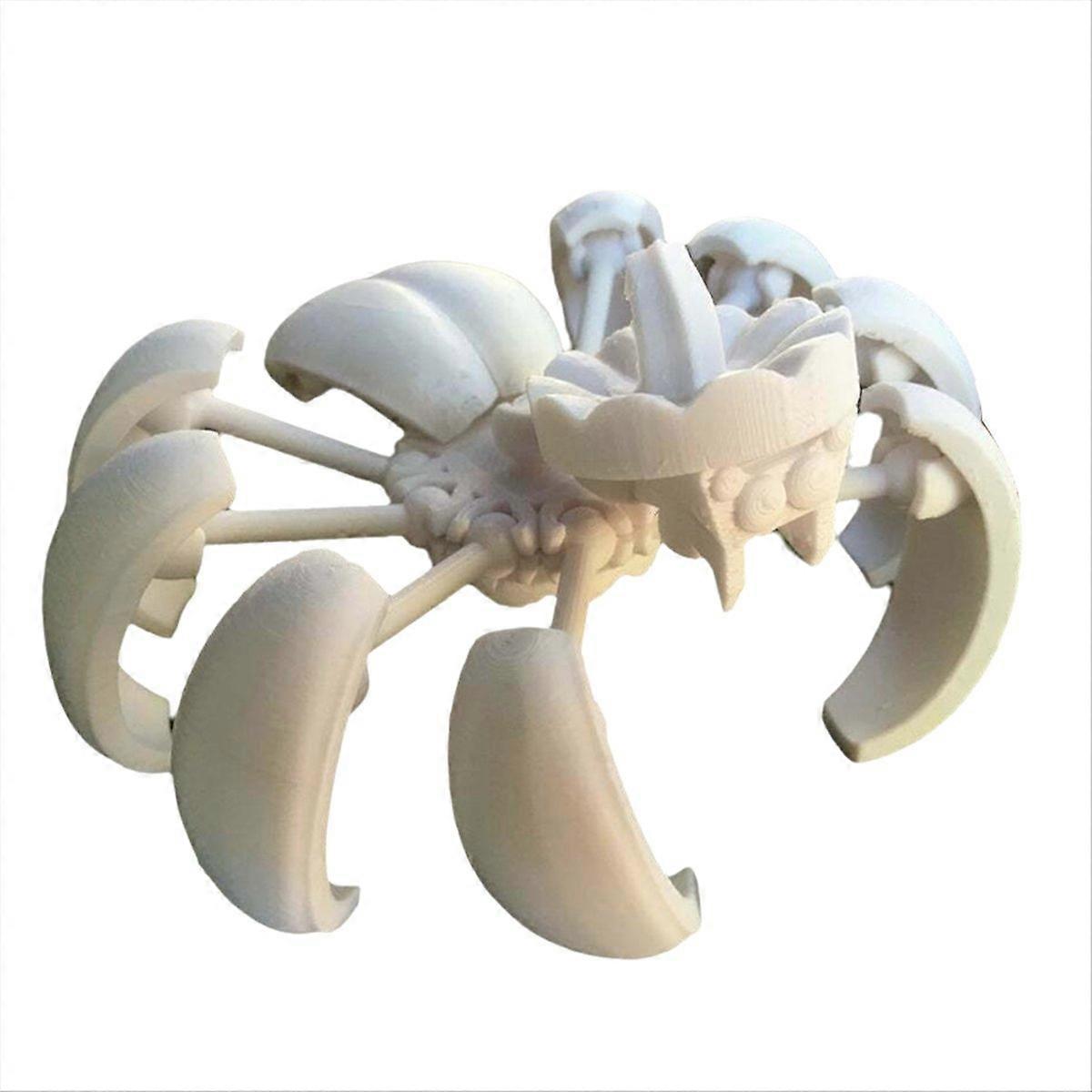 3D Printed Pumpkin Spider, Pumpkin Fidget Desk Statue, White