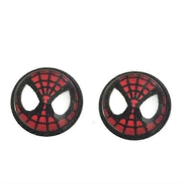 Earrings Spiderman Pin/Stud Marvel Spiderman Black Red