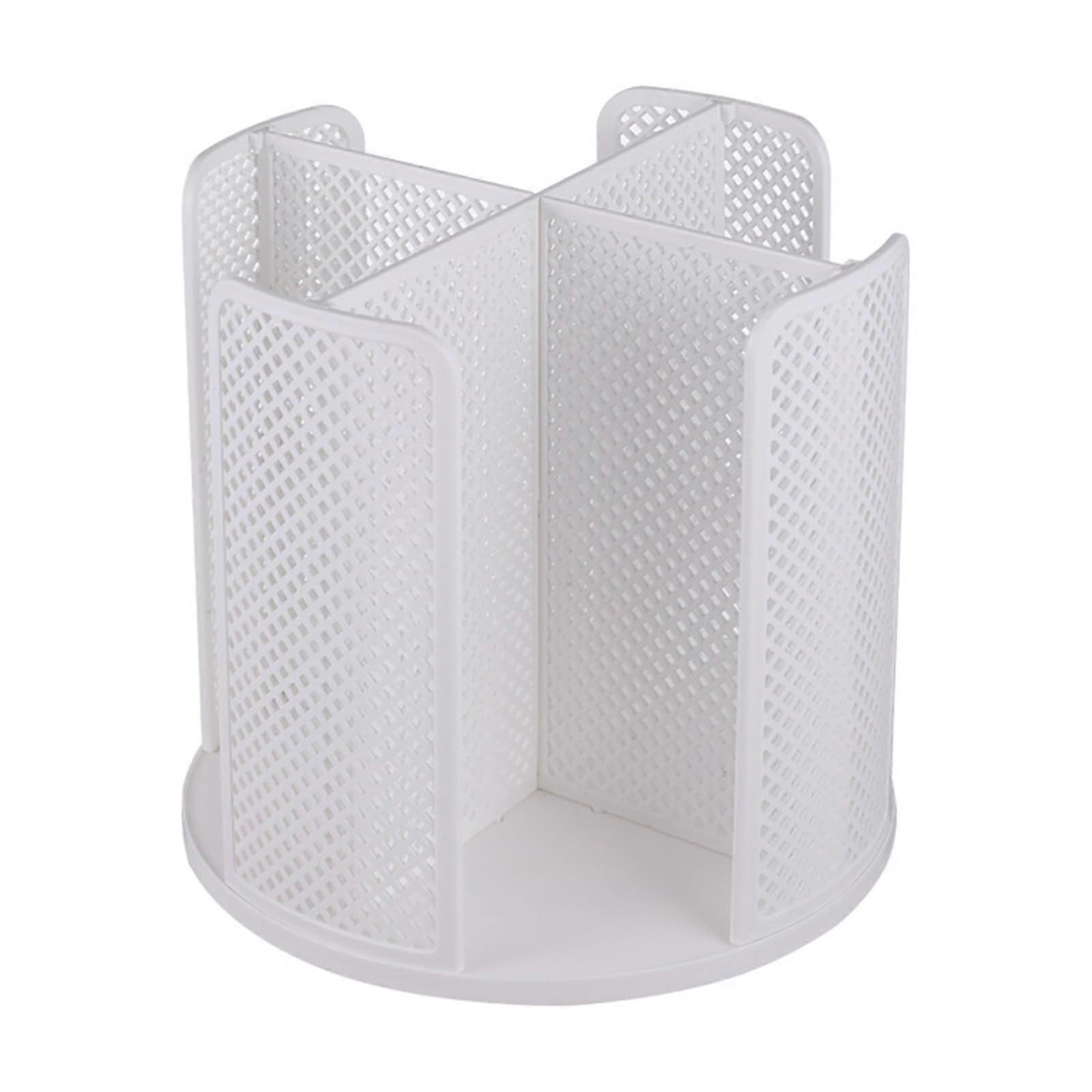 Rotating Spice Rack 360 Degree Rotation SpaceSaving Kitchen Utensil Organizer Countertop White