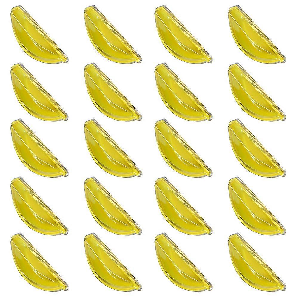 Yellow Plastic Cake Cases for Storage with Transparent Lid DustProof and InsectProof 20pcs