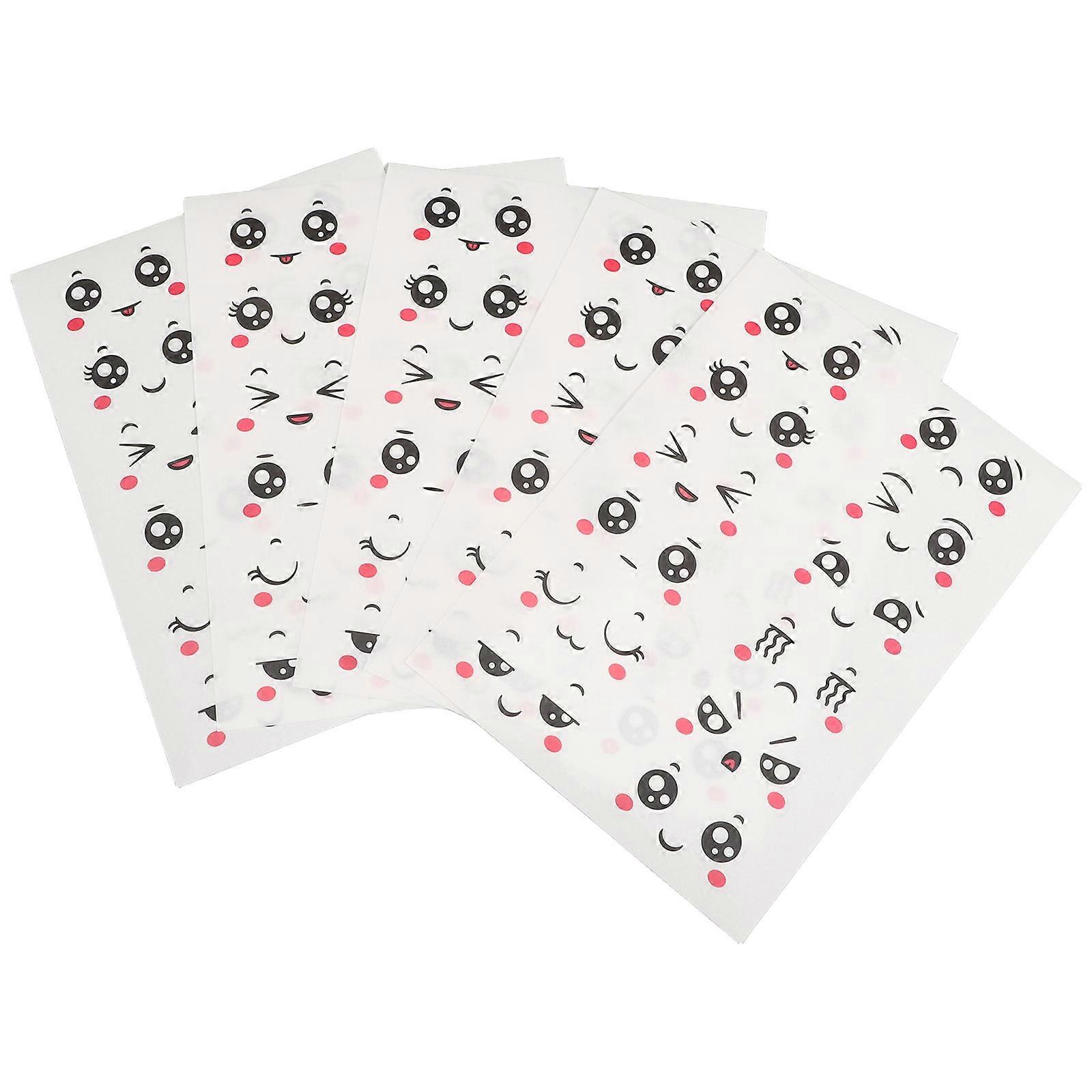 Sticker Decor Easter Egg Cute Face Expression Stickers for Decoration 10 Sheets