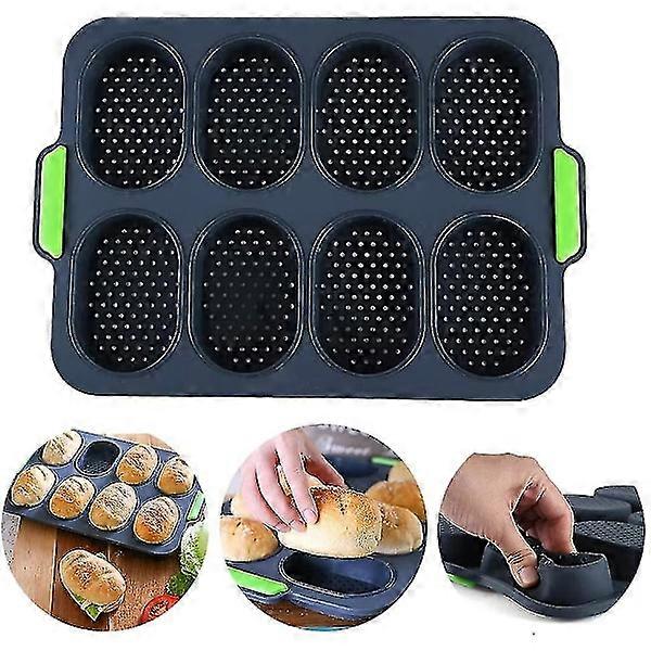 Mini baguette baking tray, bread crisping tray, non-stick perforated