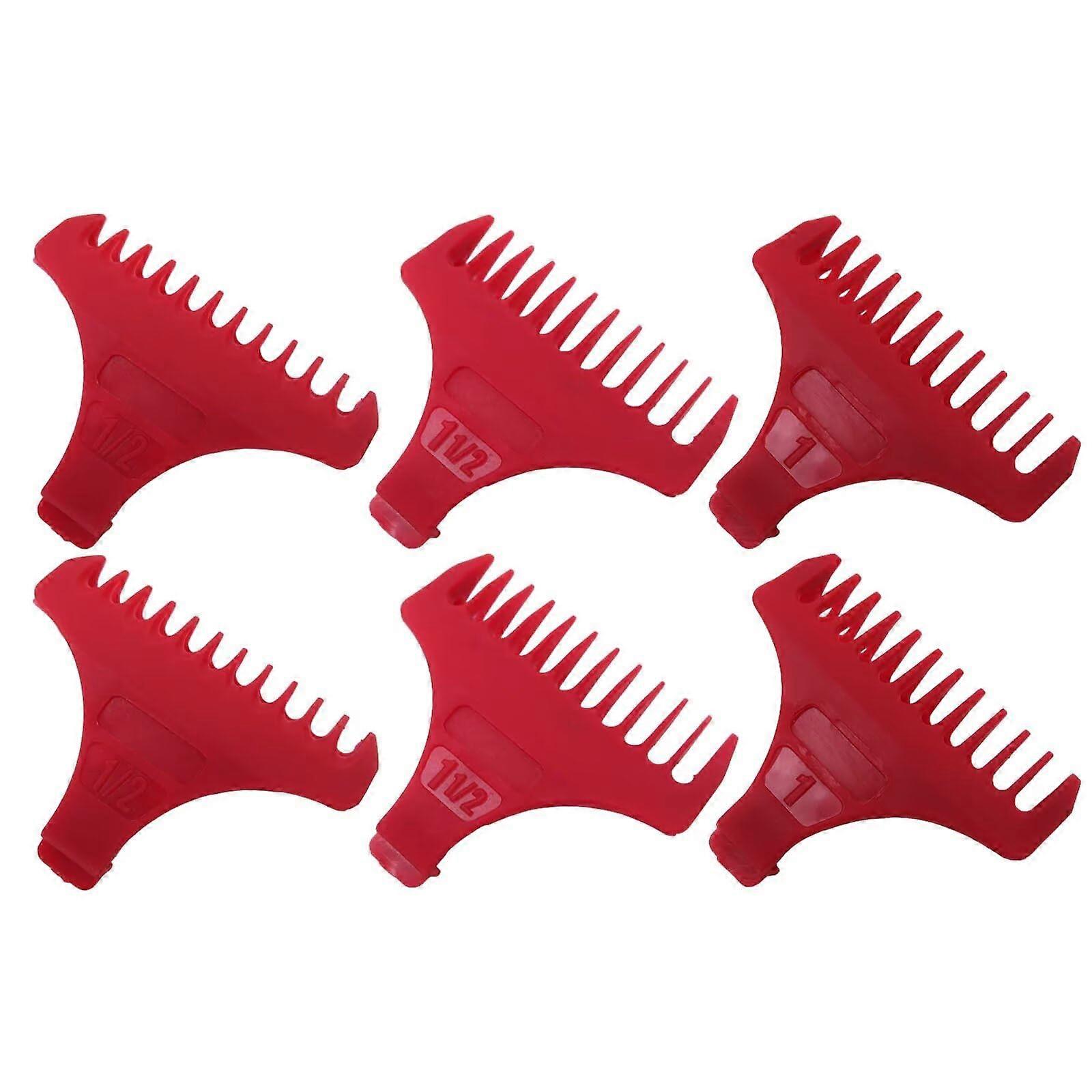 Guides Set of 3 Replacement Guards Red for Wahl 5 Star Detailer T Wide Blade #2215