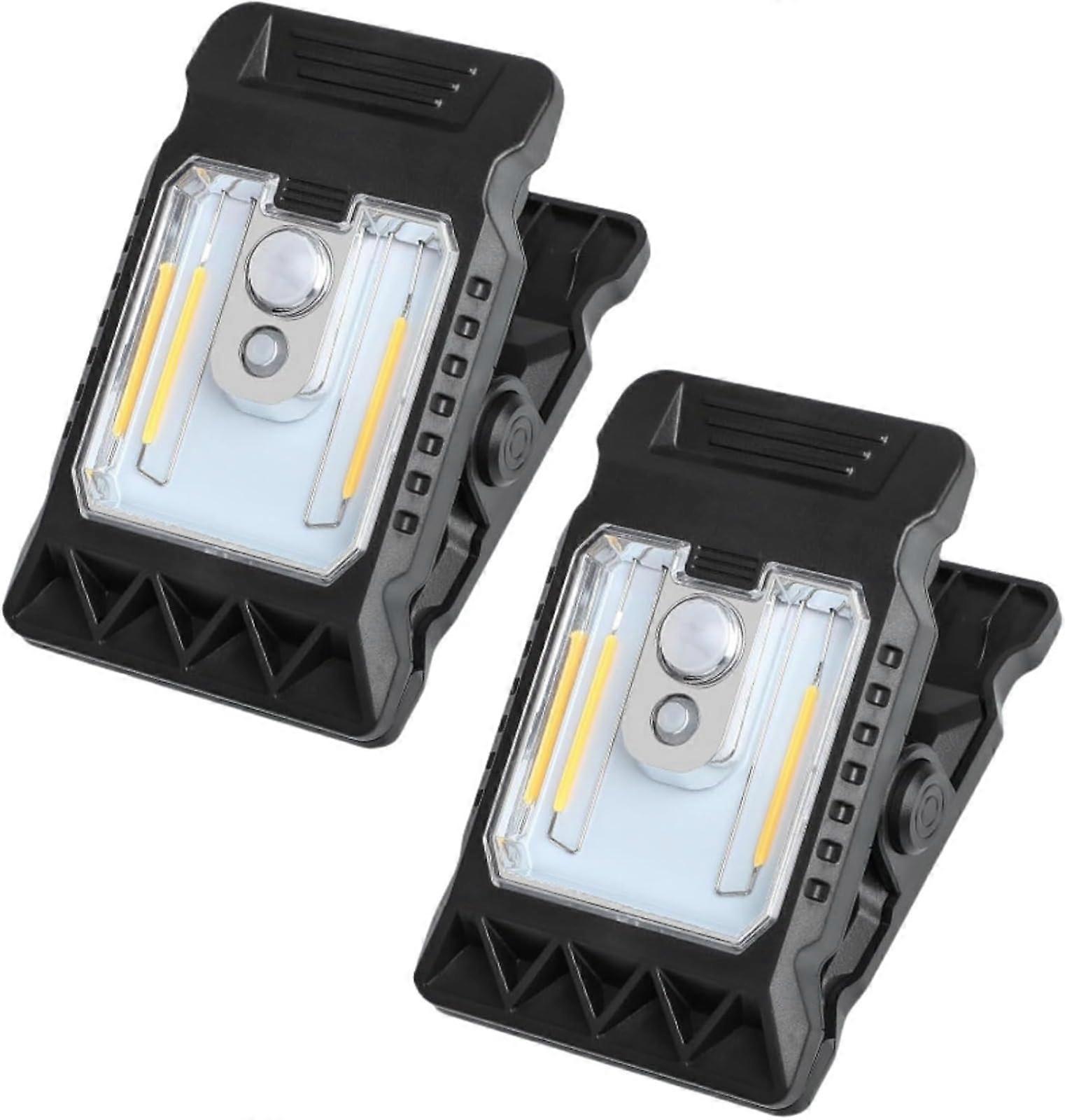 Outdoor Solar Spotlight Two Pack With Motion Sensor IP65 Rated 3 Modes Wireless Clamp Install For Garden Terrace Balcony