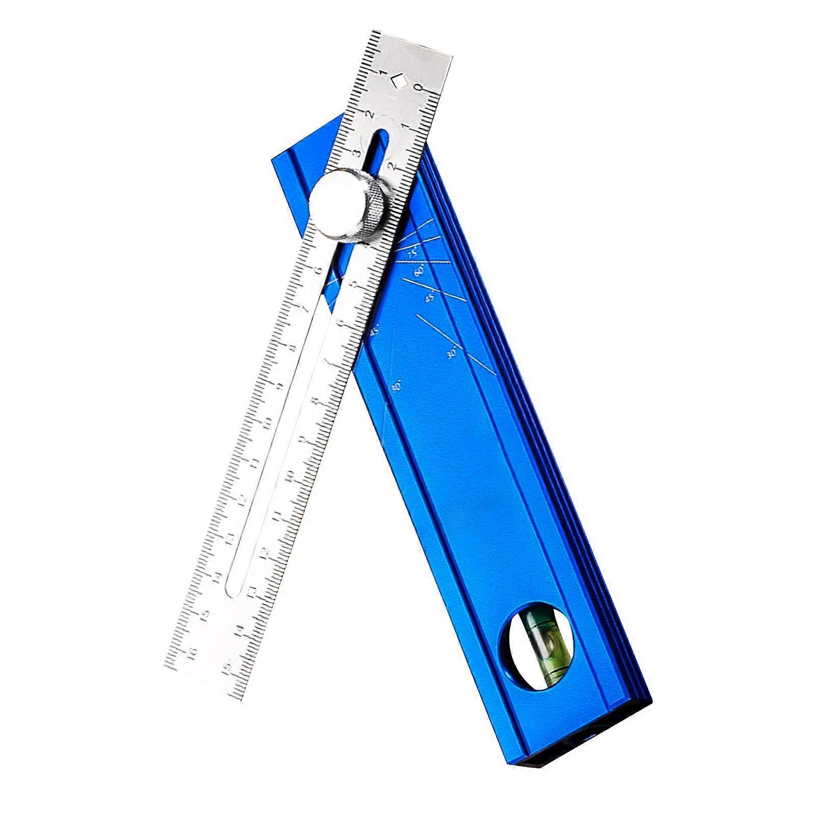 Woodworking Marking Gauge with Bubble Level and Carpenter Protractor Ruler for Precision Measuring