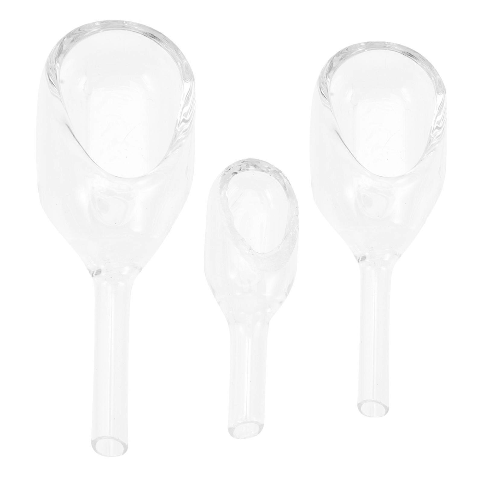 Glass Laboratory Weighing Funnel Clear Glass for Lab Use 3Pcs