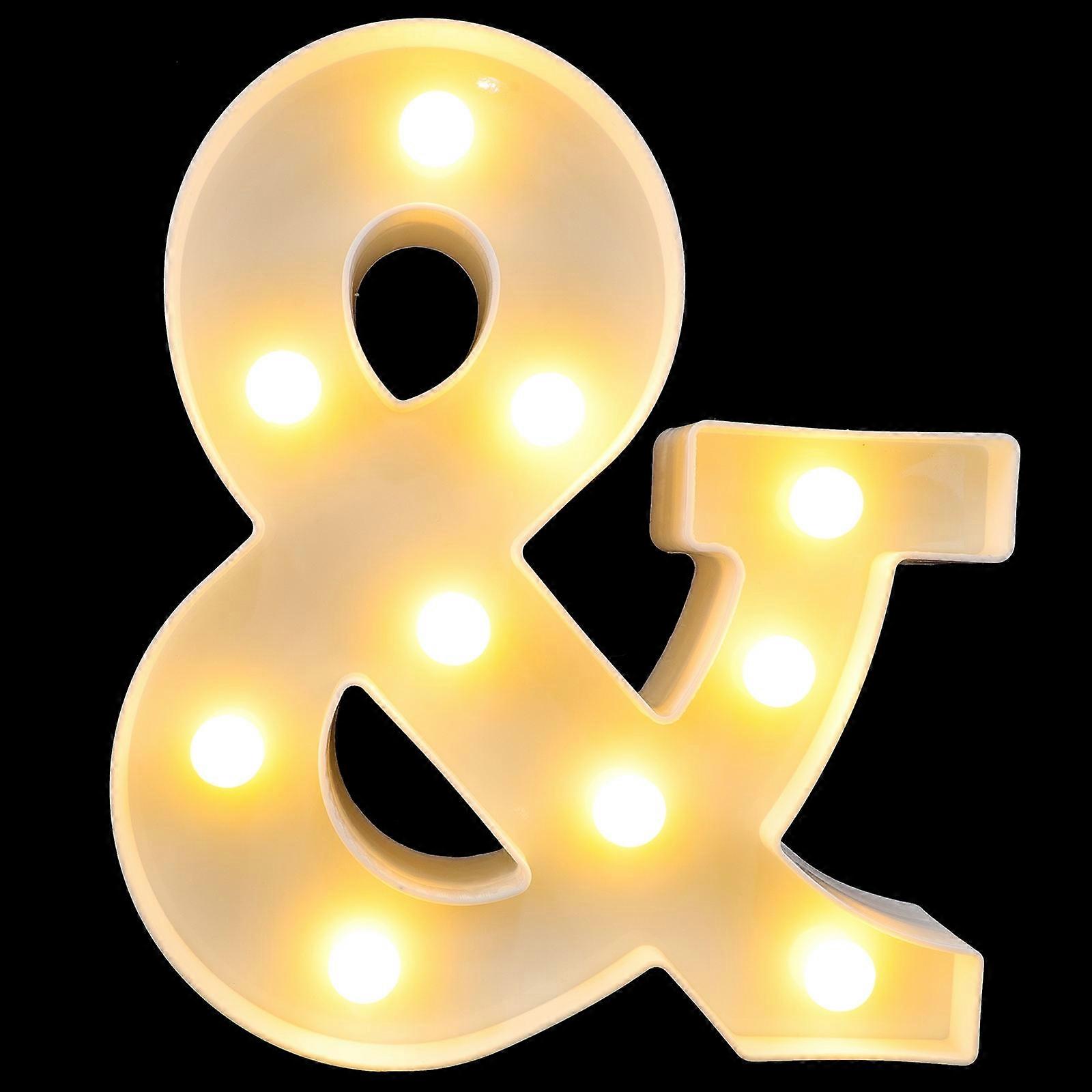 Symbol Lamp LED Light for Wall Decor Wedding Party 3Pcs