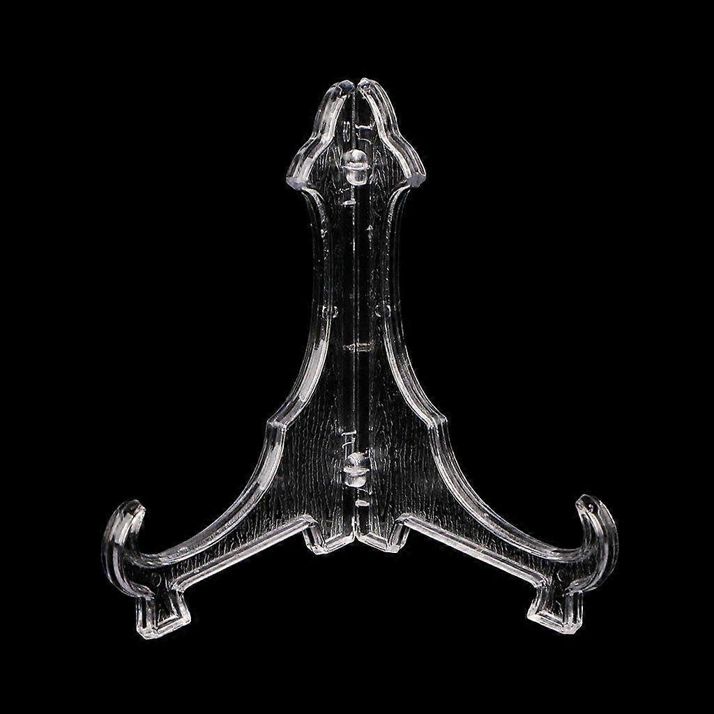 Clear Acrylic Display Stand 3.5 Inch with Stable Triangular Design for Plates Photos and Collectibles