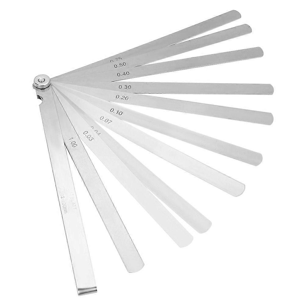 Jauge d'��paisseur m��trique �� 17 lames ?   12 pouces de long / 300 mm ?   0,02-1,00 mm ?   Jauge d'��paisseur ?   Acier inoxydable ?   M��triqu