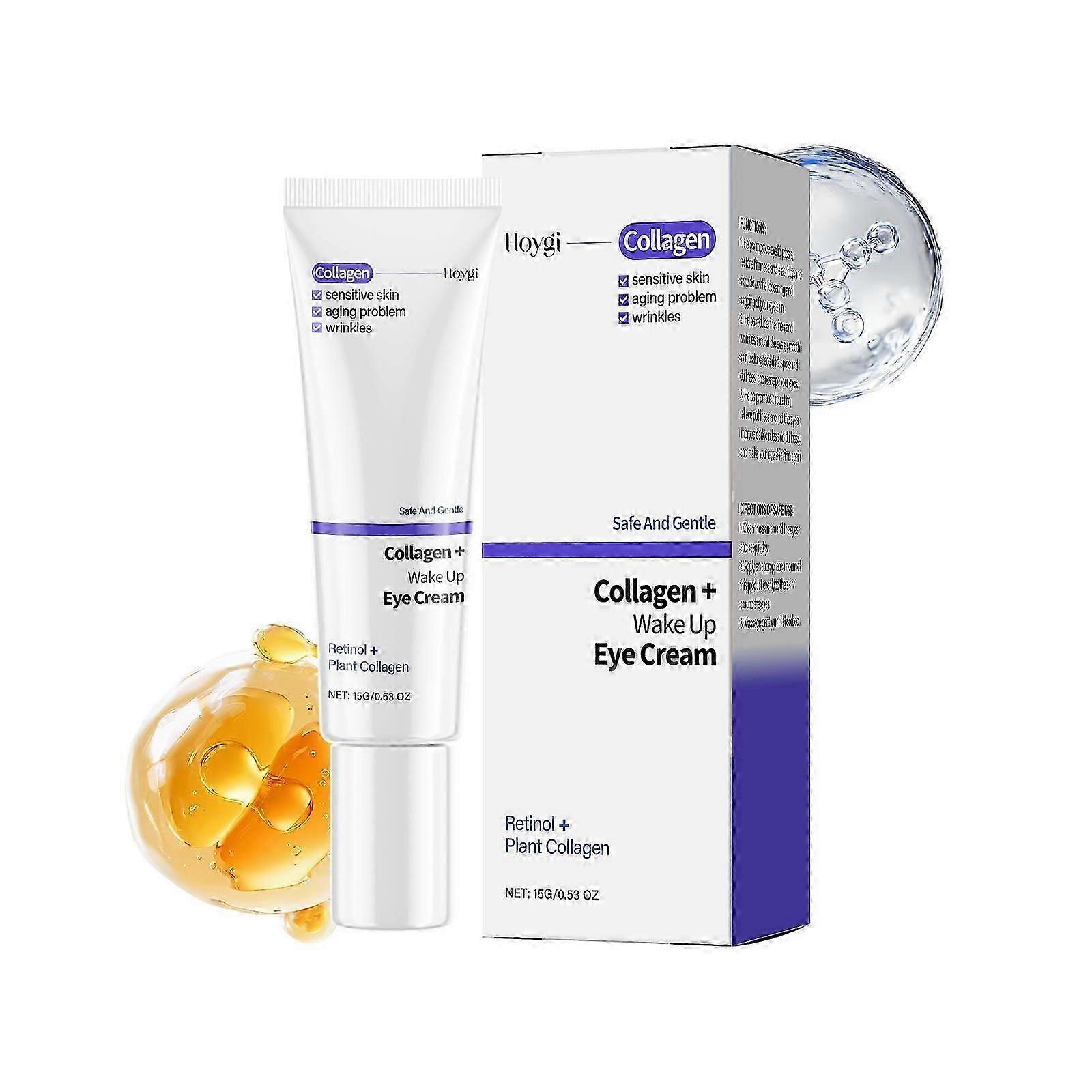 Retinol Eye Cream for Anti-Aging  Firming, Hydrating & Wrinkle Reduction with Soy Protein & Vitamin E  Gentle, Effective Solution for Tighter, Smoothe