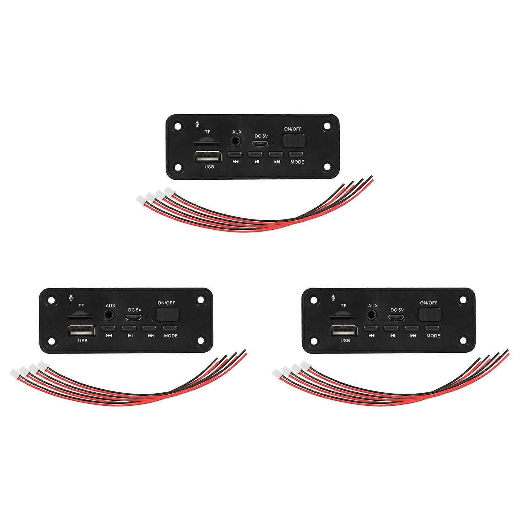 3X Bluetooth 5.0 MP3 Decoder Board Module 2 X 3W Speaker Car FM Radio Module 5V