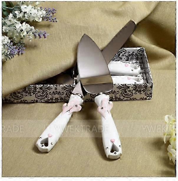 2025 Wedding Cake Resin Handle Knife and Serving Set