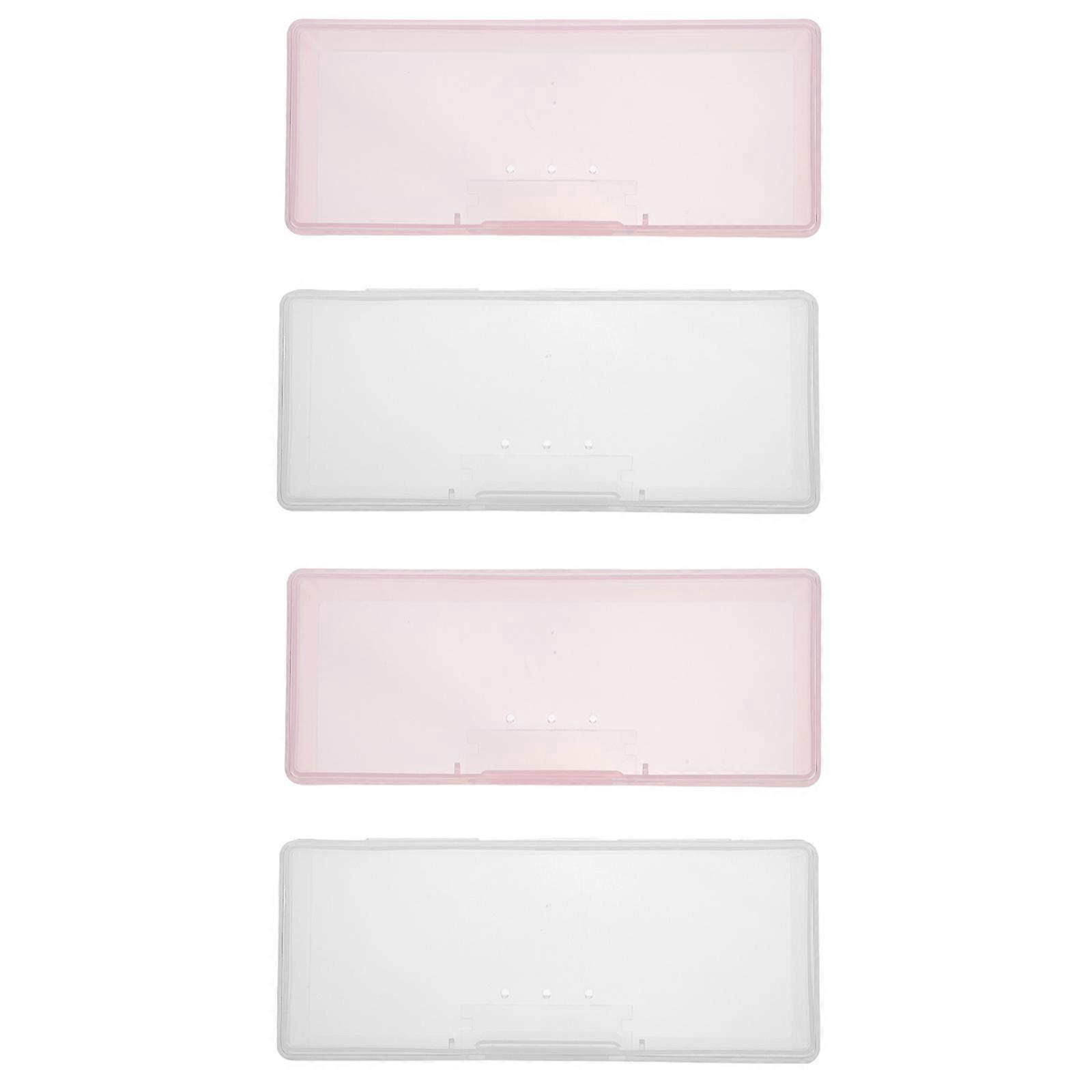 Beauty Tools Storage Box Manicure Tool Boxes Professional Use Pink Rectangular 4Pcs