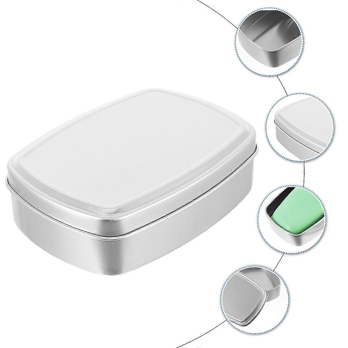 Ointment Box Aluminum Case for Storage 2Pcs Silver Portable Aluminum Boxes