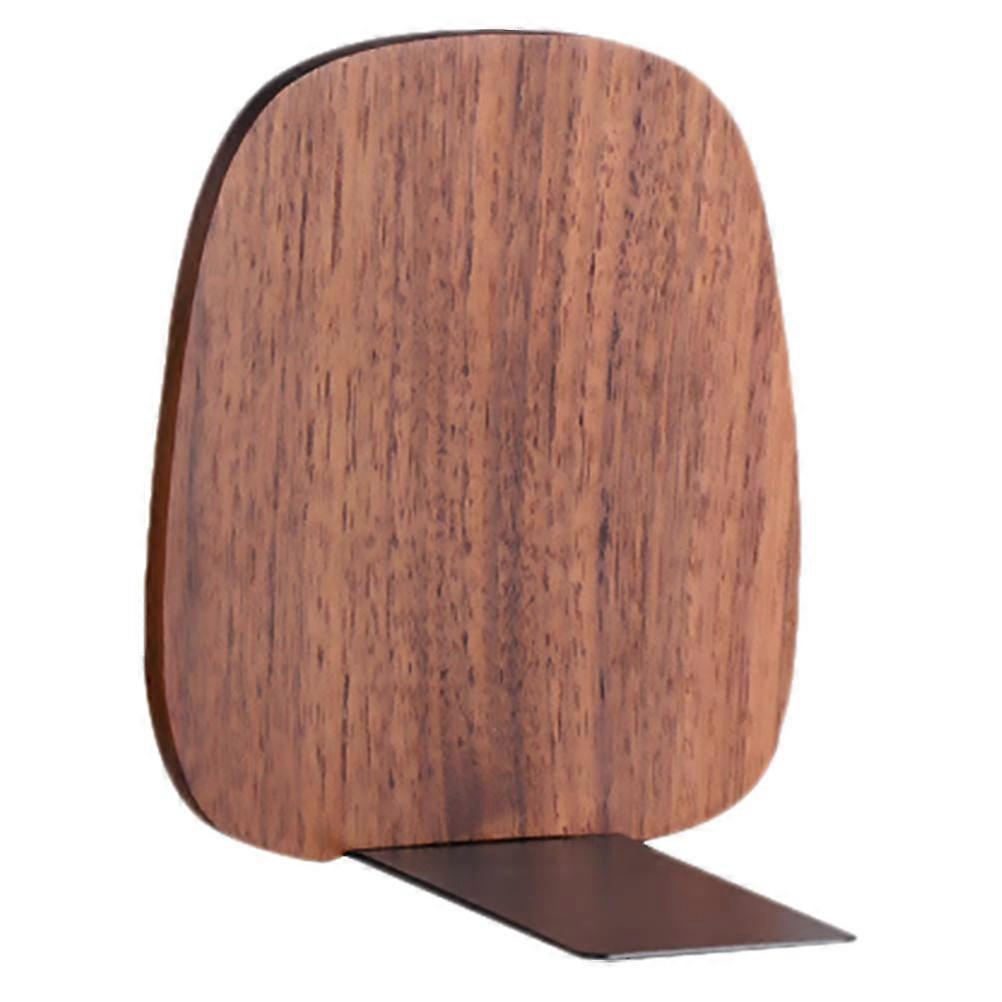 Book Organizer Wooden Bookends for Storage Using 1Pcs Coffee Color