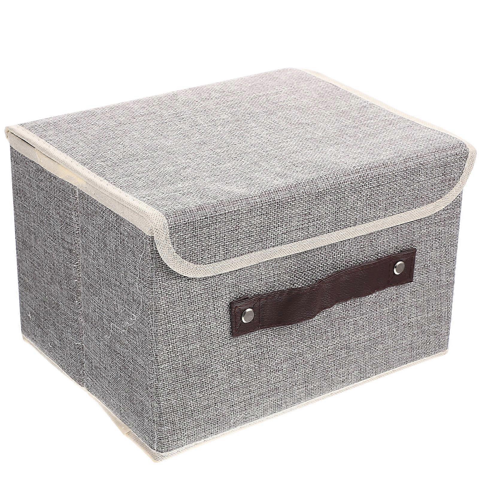 Grey Household Foldable Clothes Storage Box for Wardrobe Use