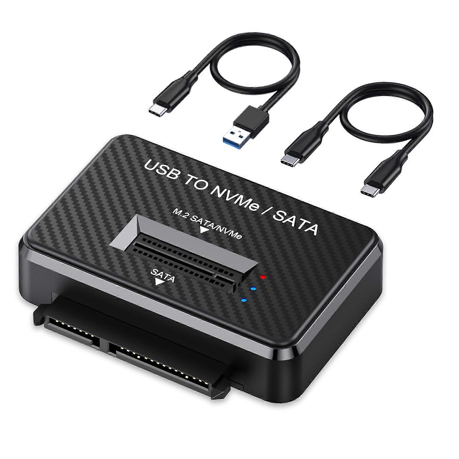 NVMe M.2 Duplicator Clone USB Docking Station for Hard Drive Heat Dissipation Data Transfer Adapter Accessories Multicolor