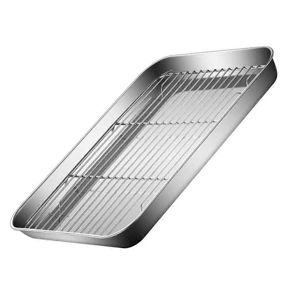 Stainless Steel Baking Pan Kitchen Supply Bakeware for Baking Silver Set