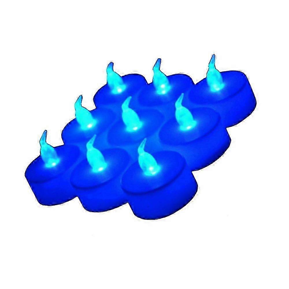 24 Pack Led Flickering Flameless Tealight Candle Blue