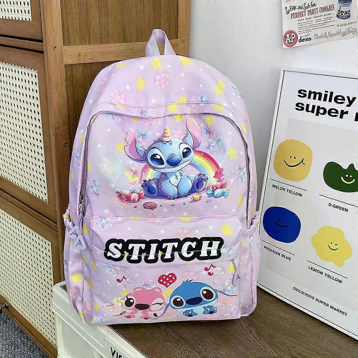 Disney Stitch New Kindergarten Mickey Mouse Kids Backpack Cartoon Anime Kids Student Schoolbag Men's Women's Lightweight Handbag
