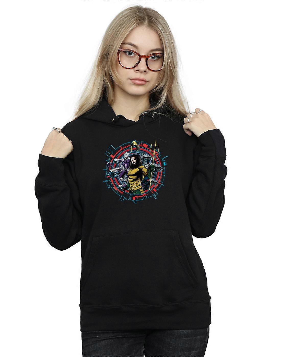DC Comics Women's Aquaman Circular Crest Hoodie