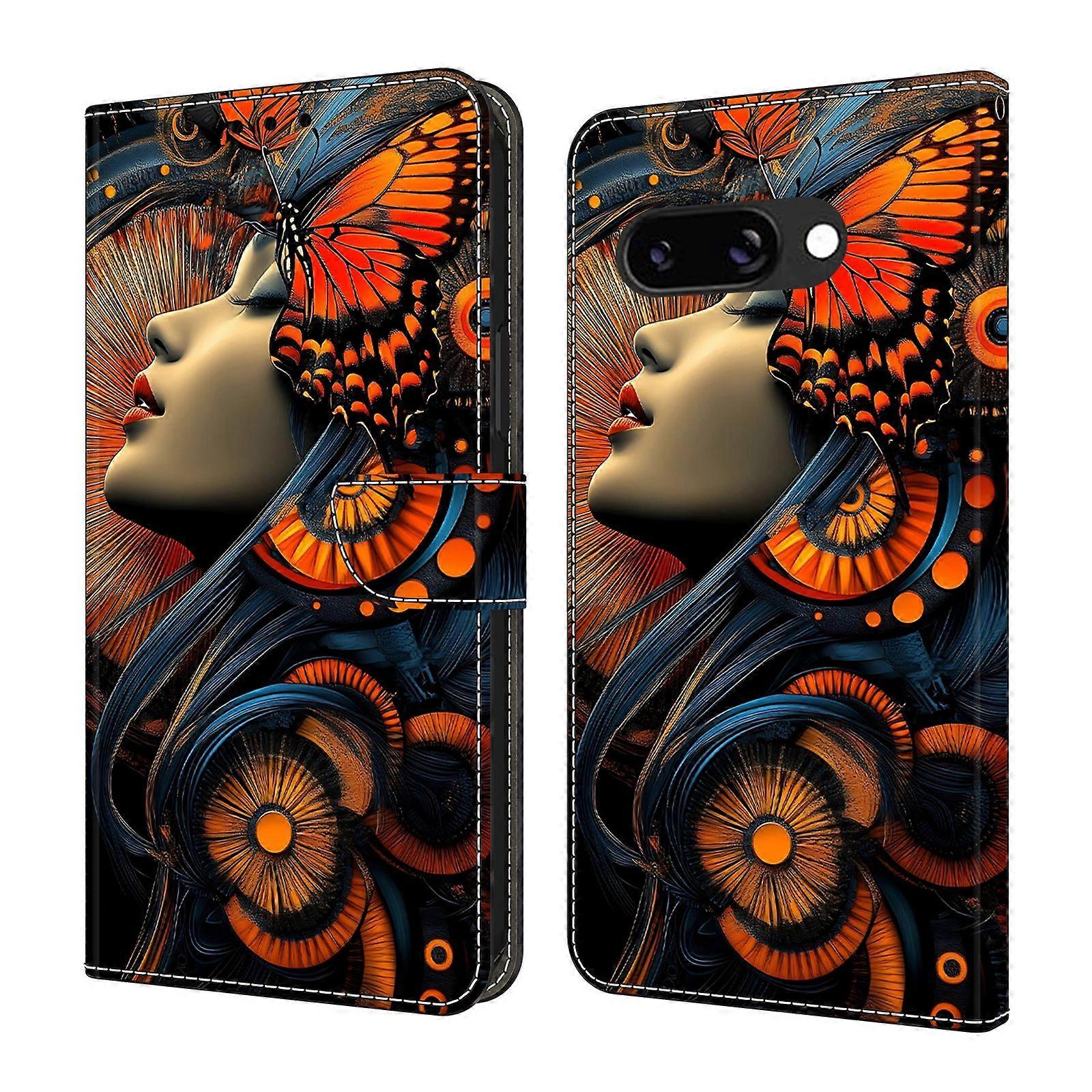 For Google Pixel 9a Case Foldable Stand Wallet Pattern Printing PU Leather Flip Phone Cover