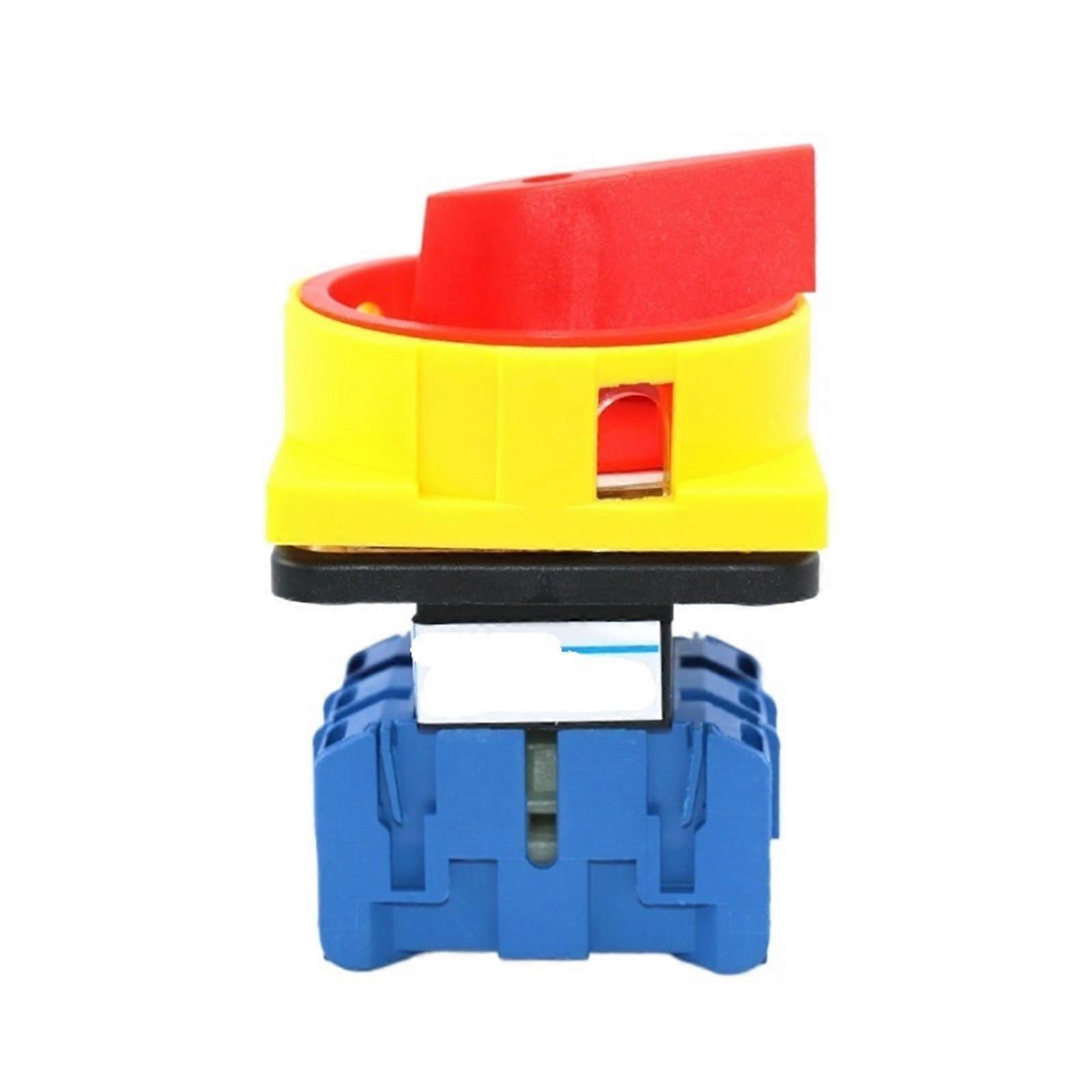 32A 3 Pole Disconnect Switch with Padlock, Safe Power Isolation Rotary Panel Mount