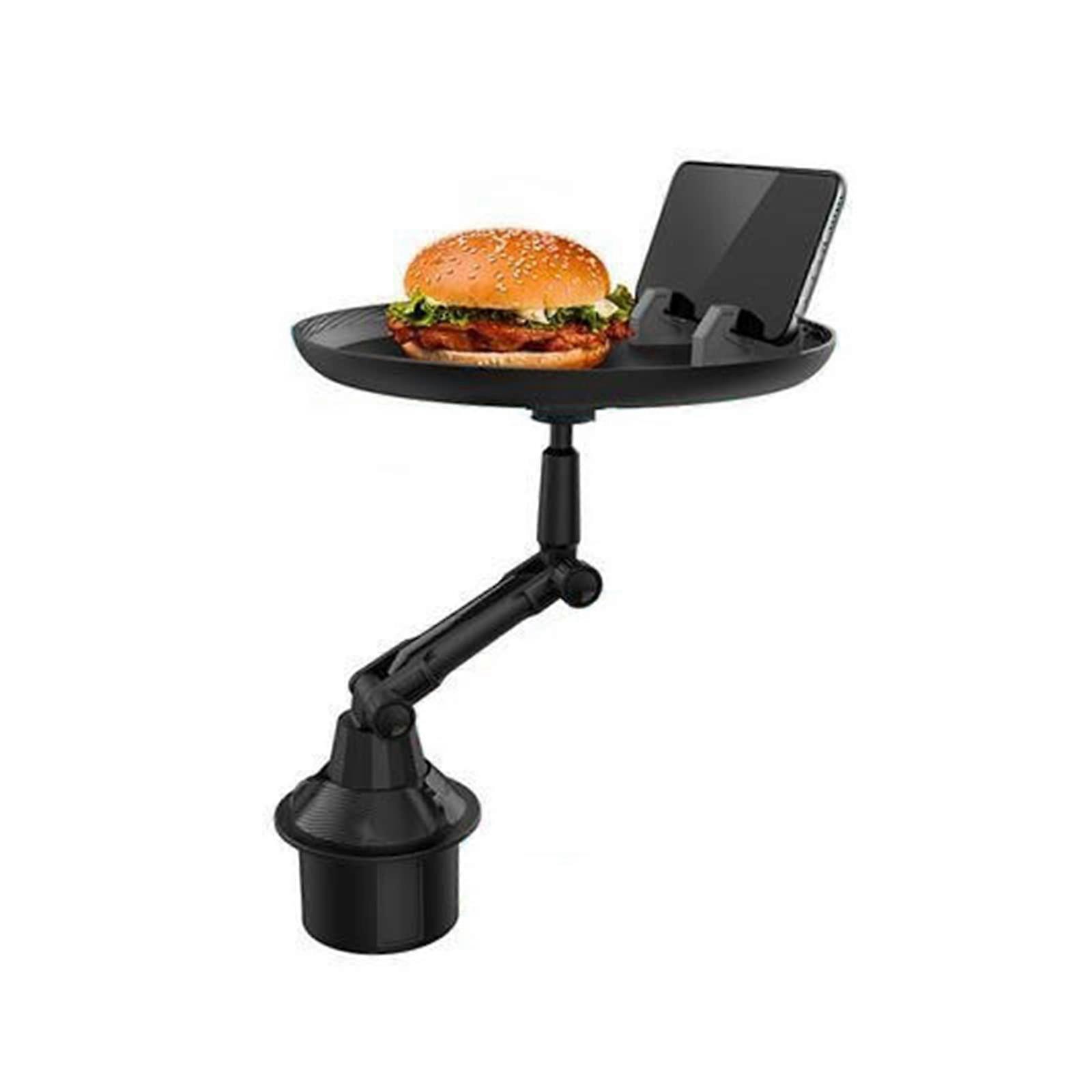 Car Tray Table with Adjustable Cup Holder, Large ABS Universal Desk for Eating and Working