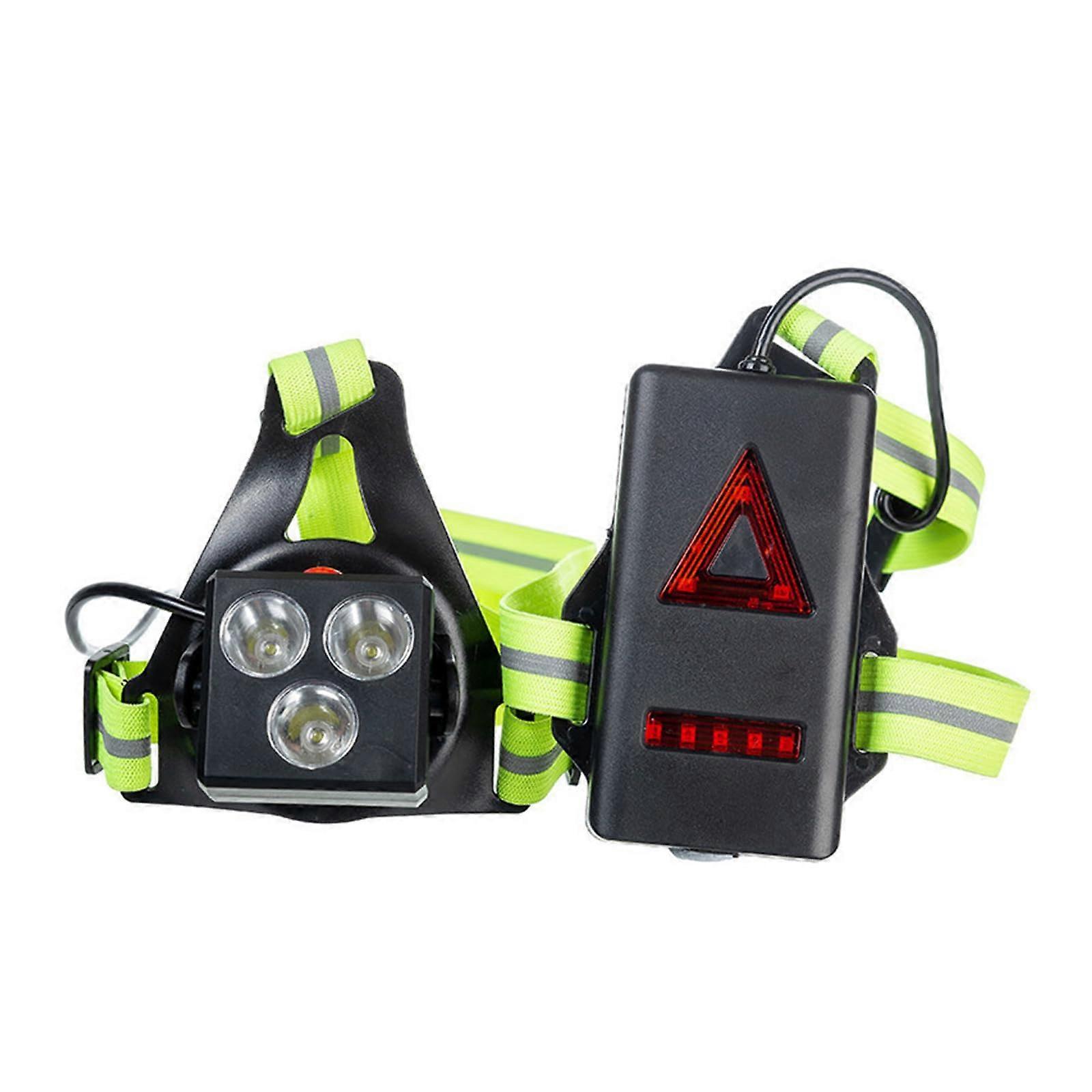 LED Running Light with USB Rechargeable Waterproof Adjustable Chest Lamp for Night Jogging