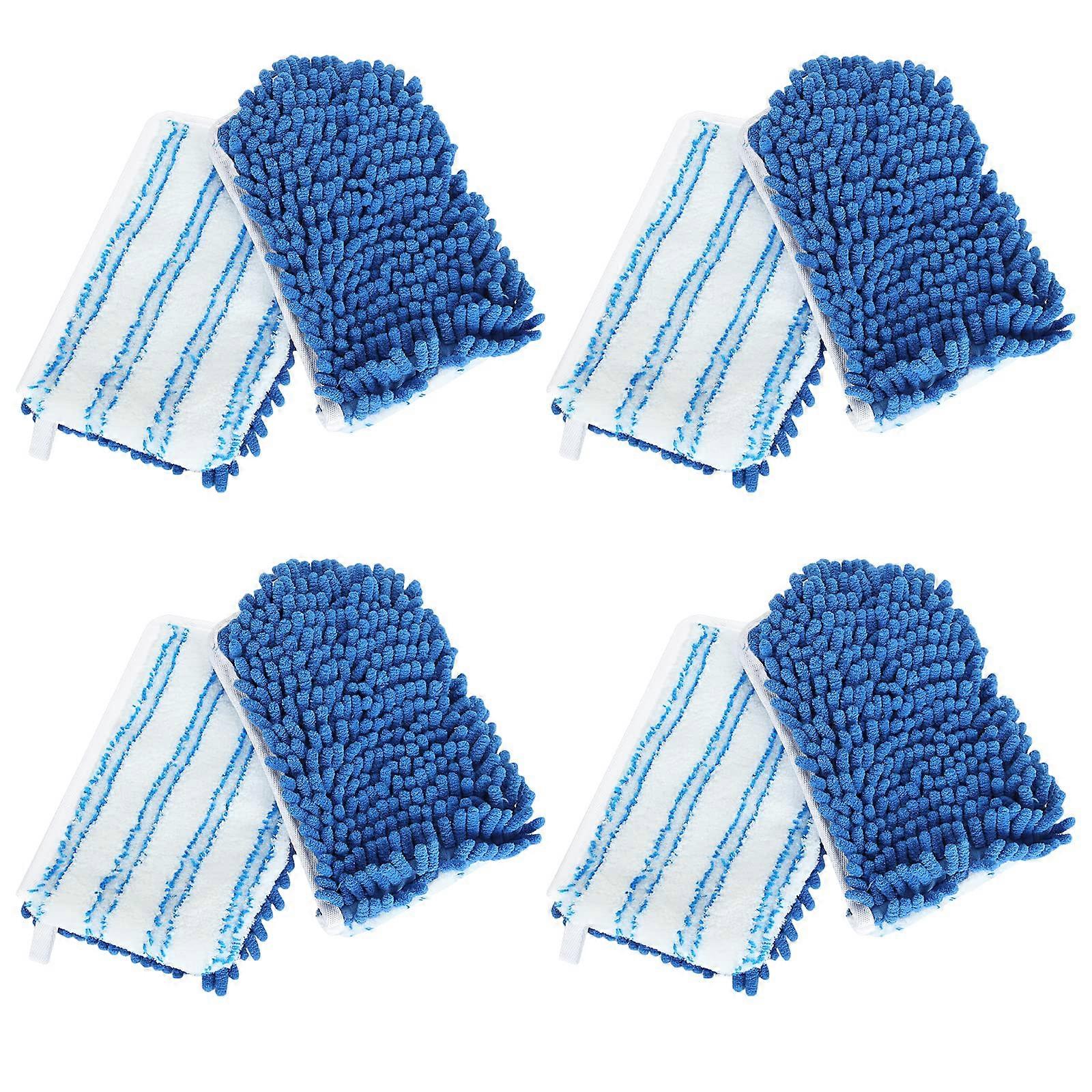 4 Pack Double Sided Microfiber Mop Head Replacement, Reusable Flip Mop Refills, Machine Washable