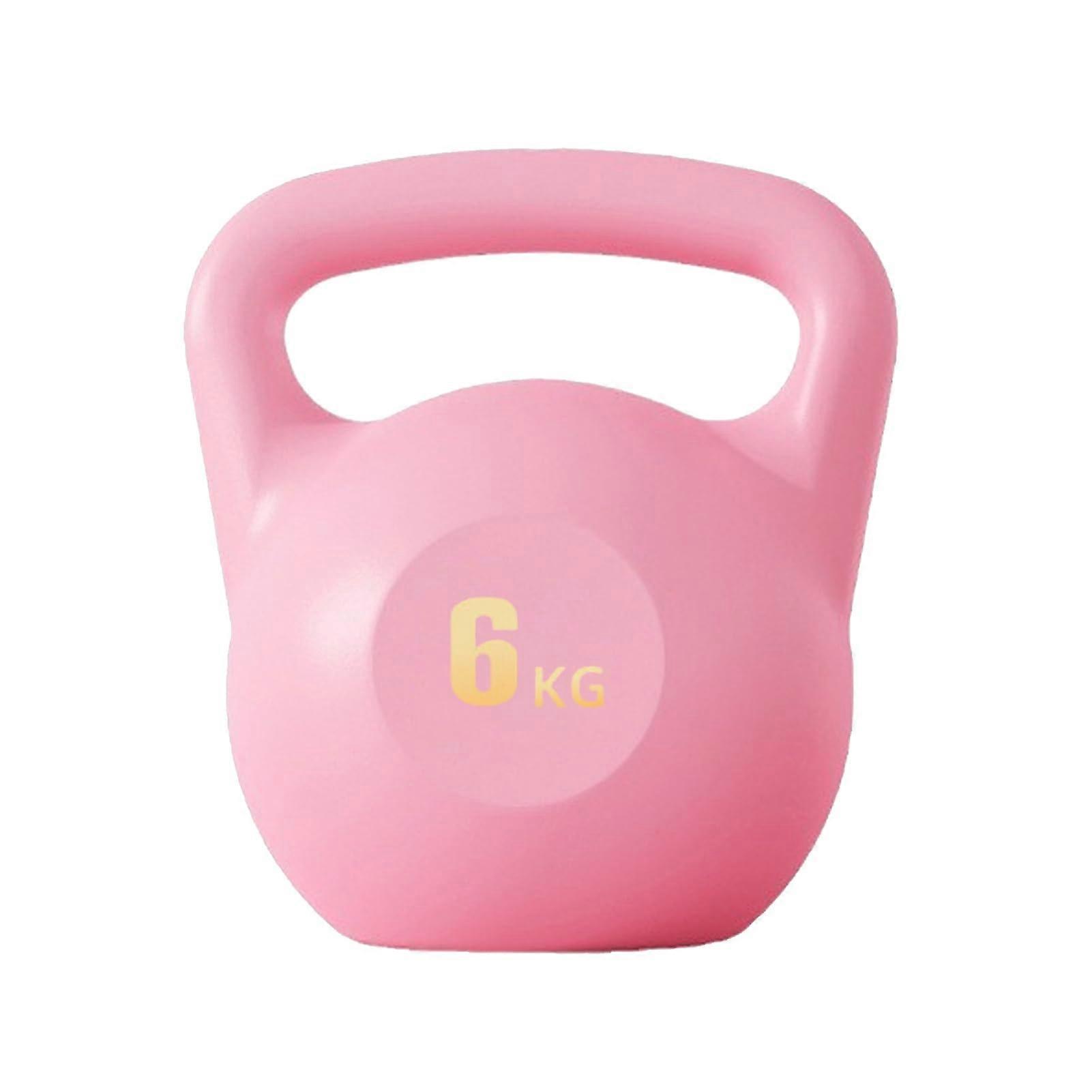 Pink Kettlebell for Full Body Workout and Grip Strength Training with Ergonomic Handle