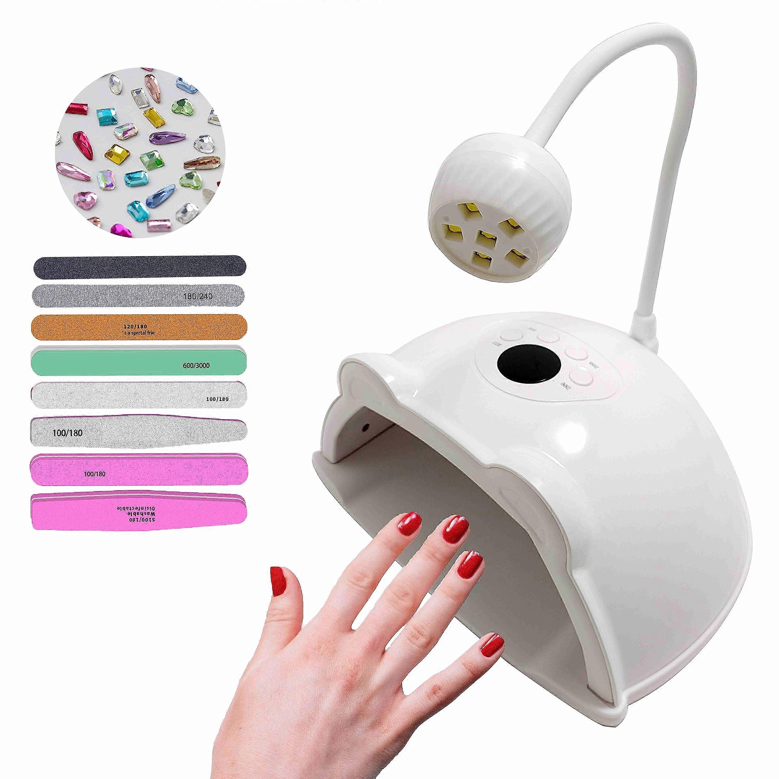 48W UV LED Nail Lamp with Smart Hand Sensor, 3 Timer Settings, Fast Gel Nail Polish Curing