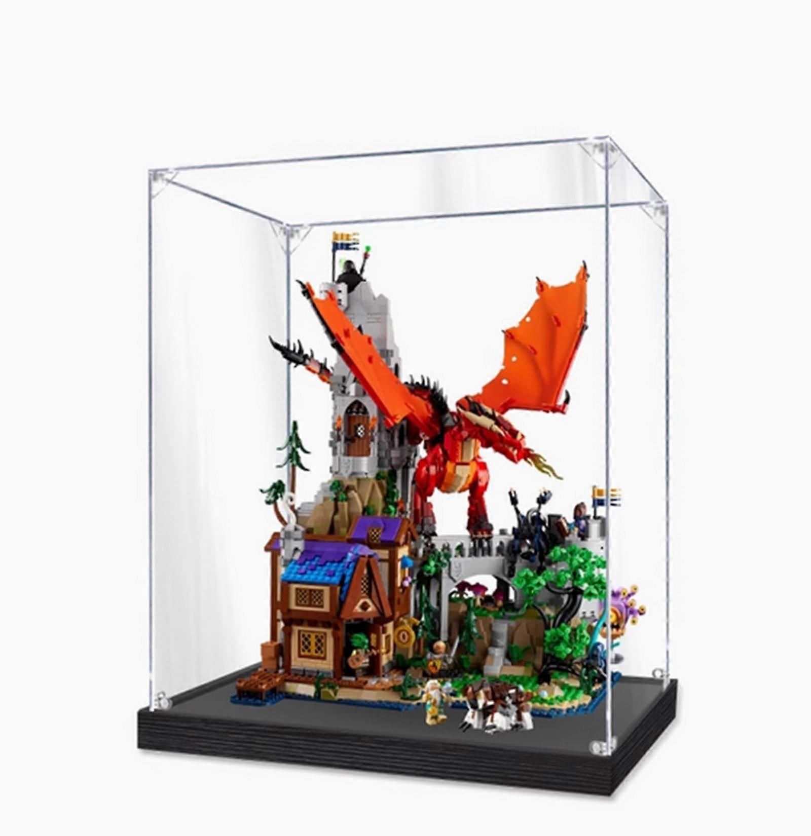 Acrylic Display Box for Compatible 21348 Dungeons and Dragons Model, 3mm Thick Dustproof Clear Showcase