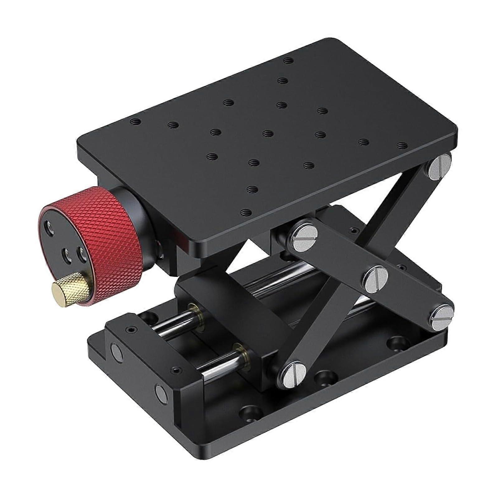 Adjustable Aluminum Lab Jack 67122mm with Precision Height Control for Stable Optical Lift Platform