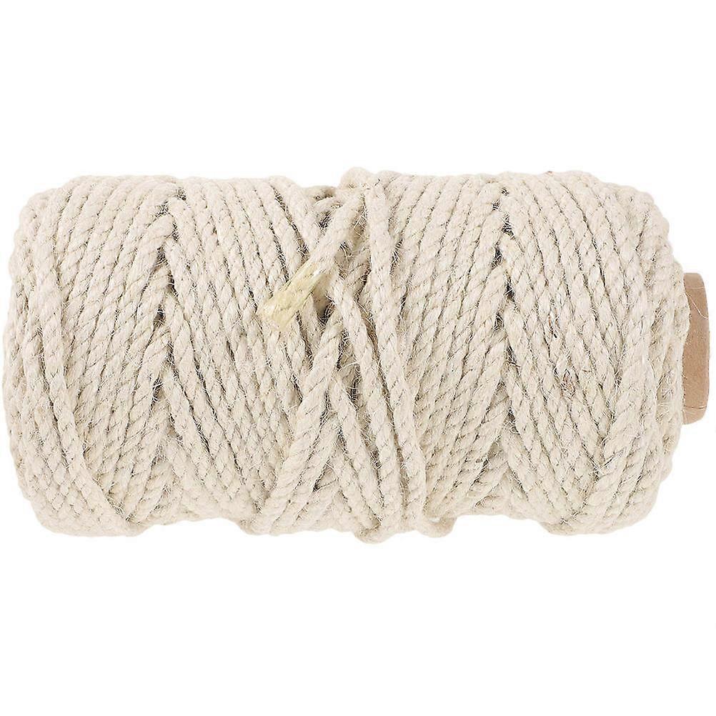 Sisal Rope Cat Tree Rope for Scratching Post Replacement 1 Roll White