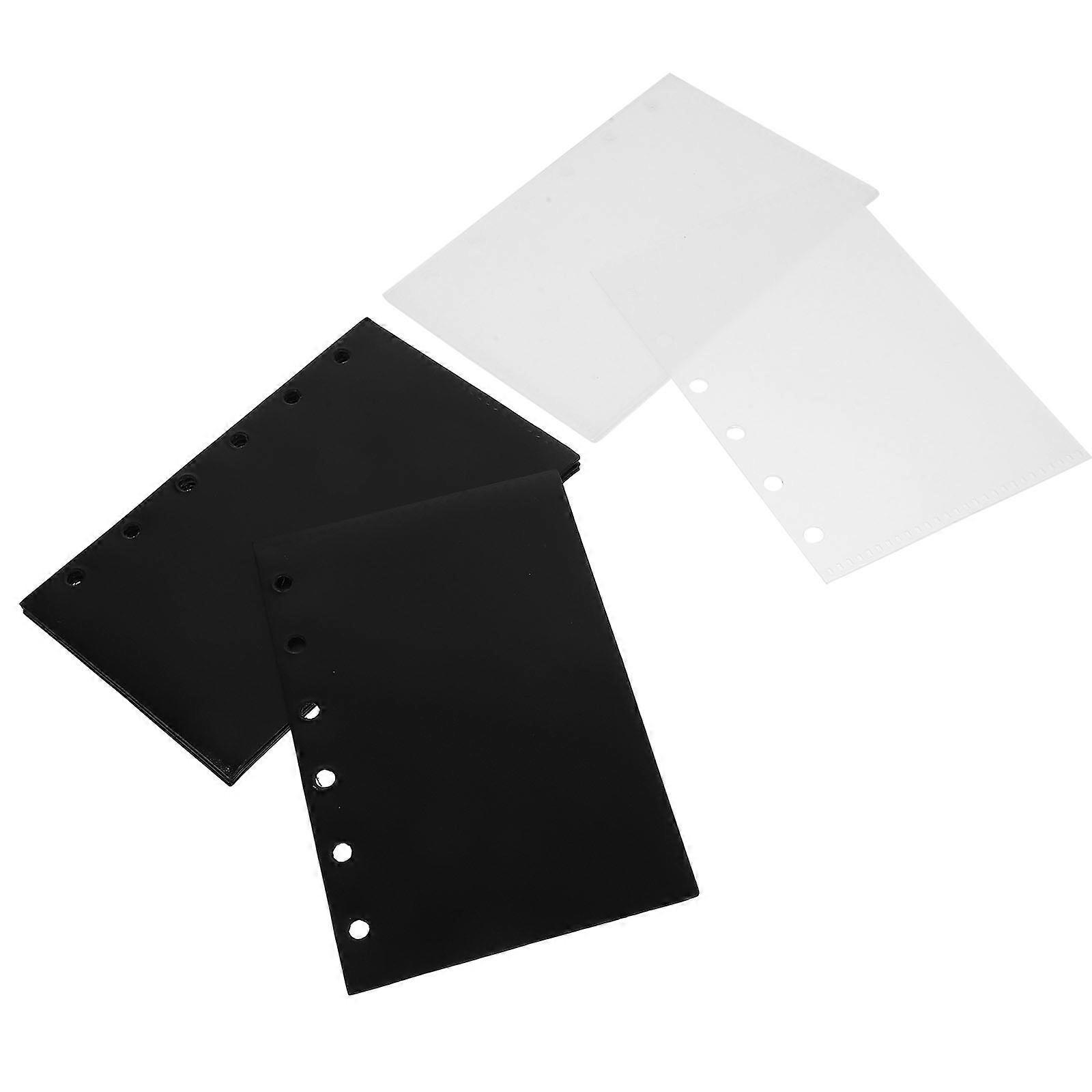 6-Hole Notebook Folder for Document Storage 10 Sheets Plastic Binder Bag