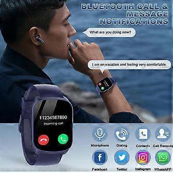 Smartwatch para homens e mulheres com chamadas Bluetooth, tela curva HD de 1,95 polegadas e -CHW