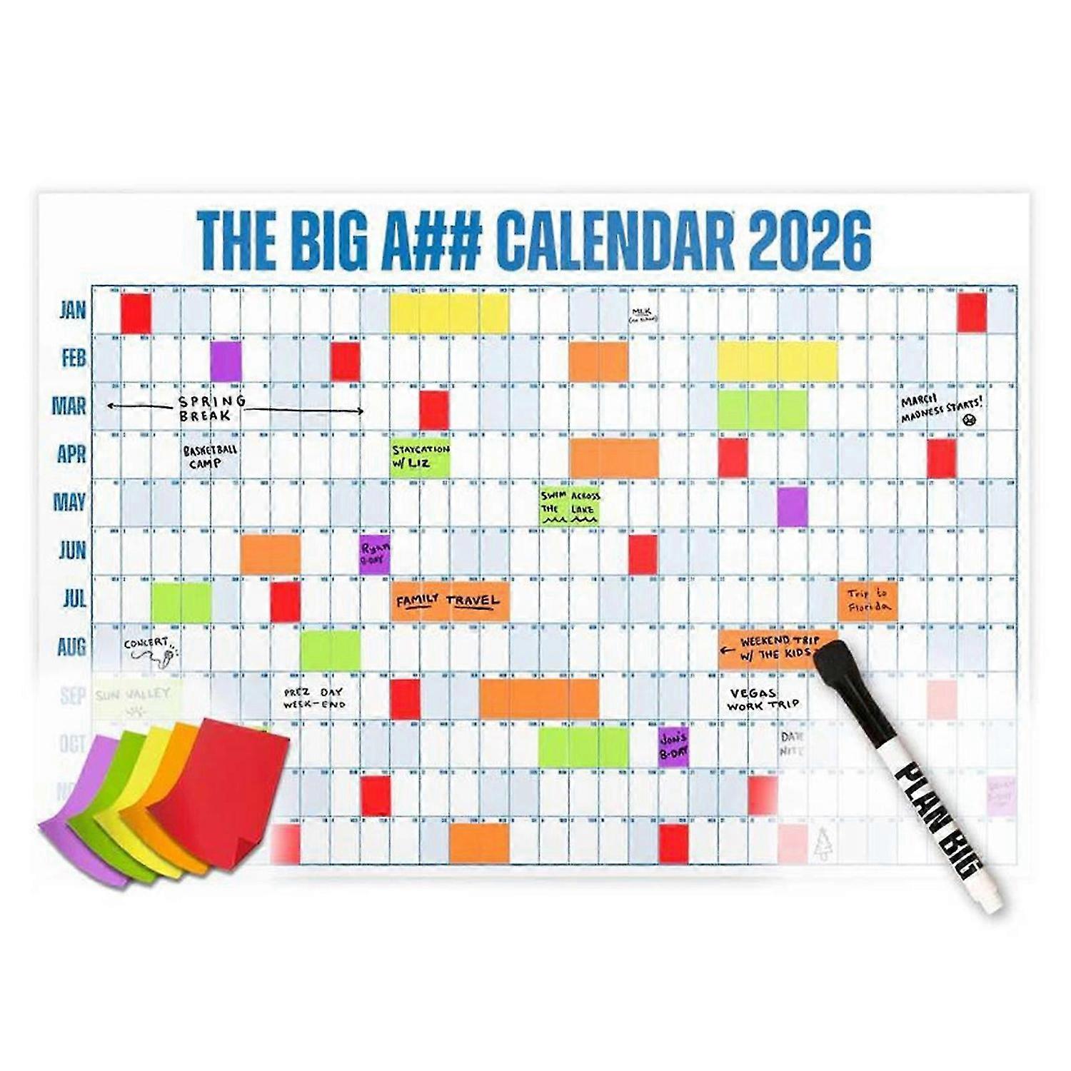 Extra Large 2026 Calendar Pink