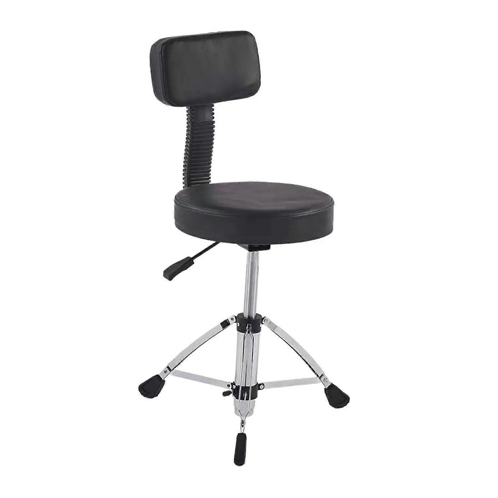 Heavy Duty Drum Throne with Backrest, Height Adjustable Padded Drum Stool for Drummers