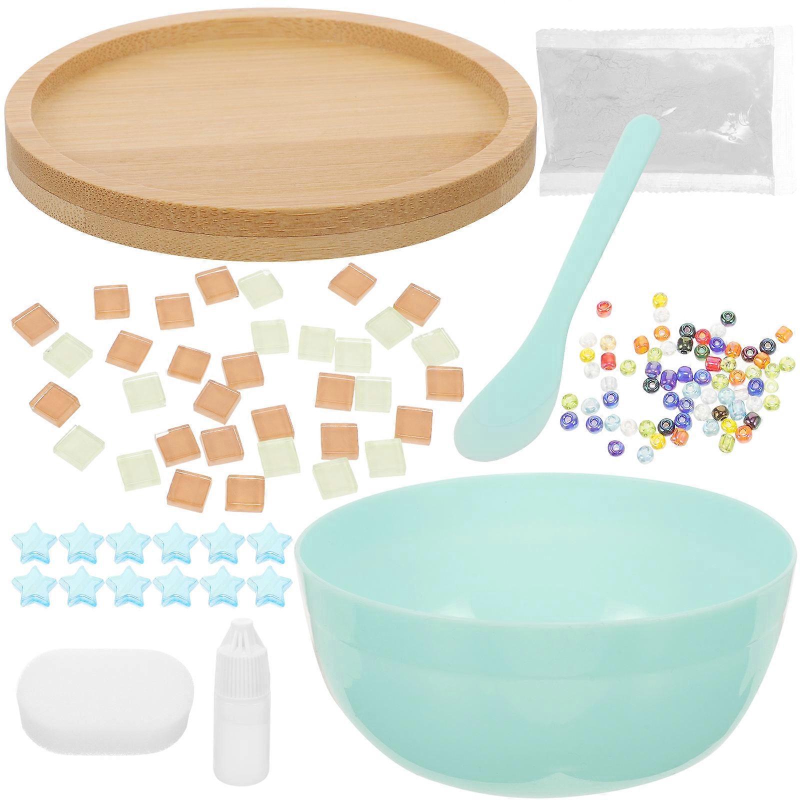 DIY Coaster Bamboo Pad for Creative 2Sets Mosaic Mat Kit