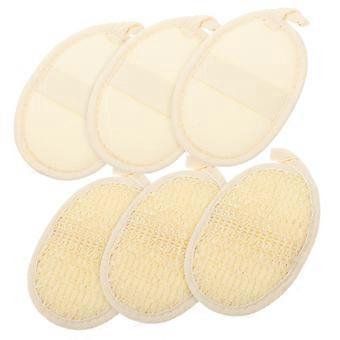 6 discos exfoliantes de lufa, exfoliantes corporales naturales para la ducha, limpieza suave de la piel, uso diario.