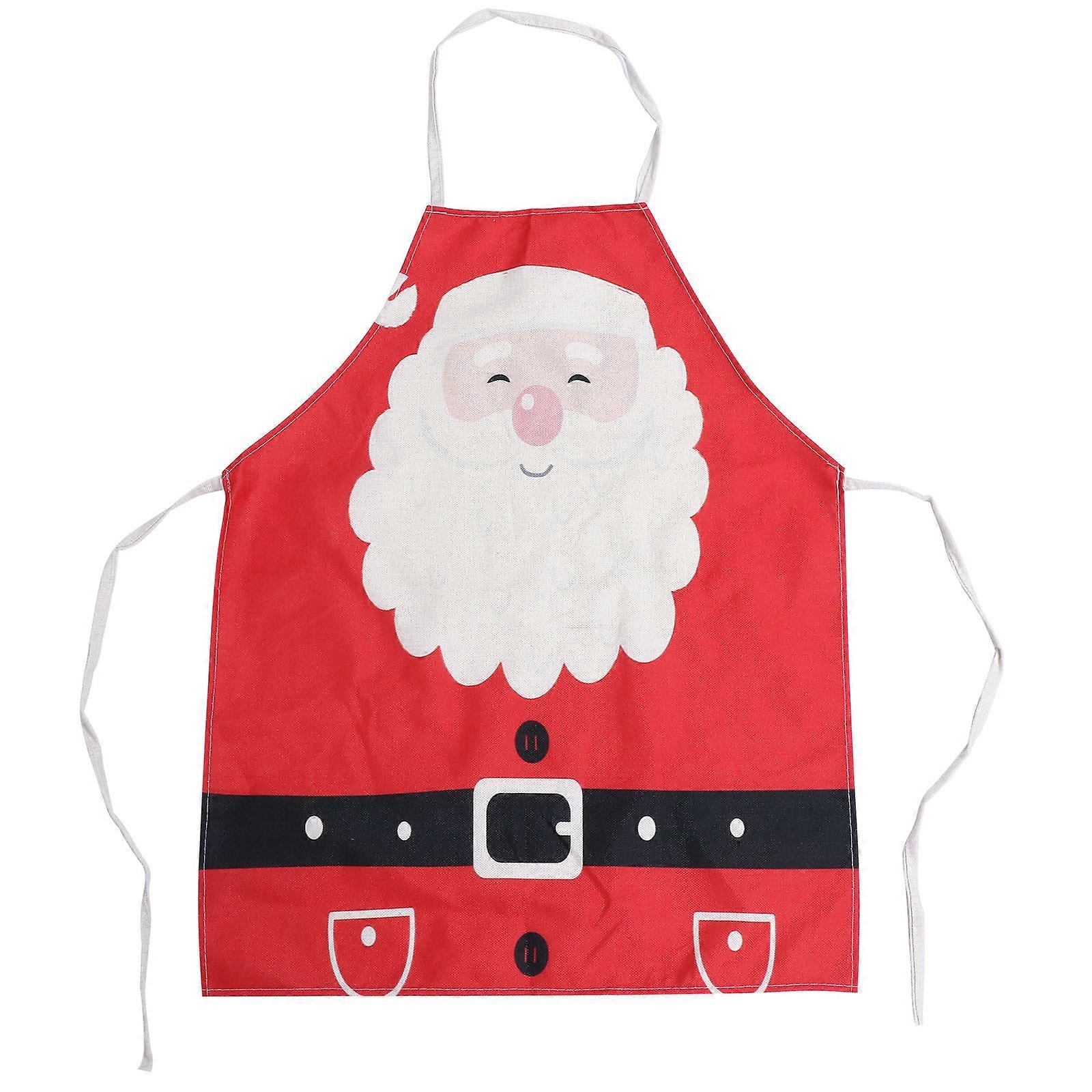 Kitchen Apron Santa Clause Apron for Decoration 2Pcs Christmas Pattern