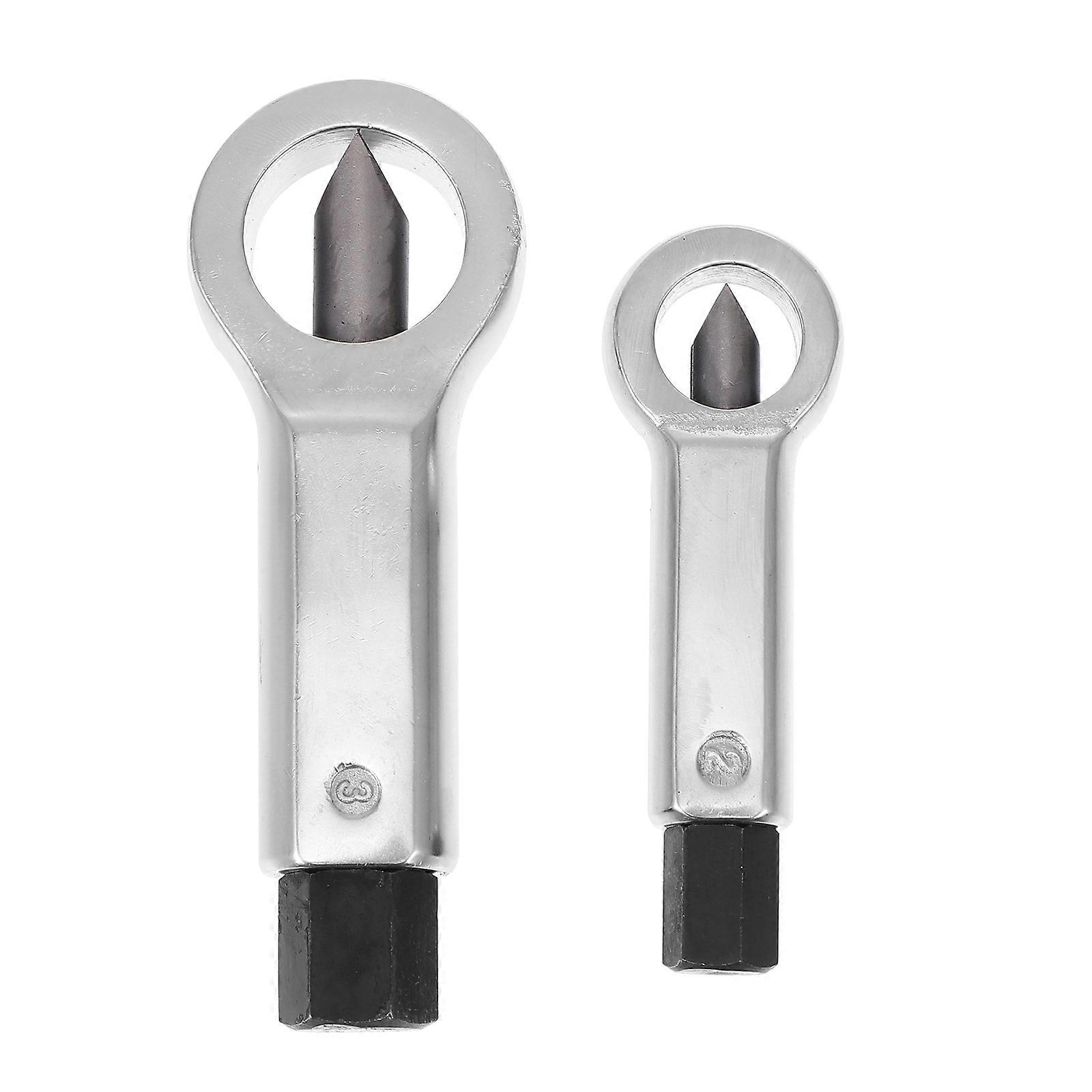 Nut Removal Tools Steel Nut Splitters for Rusty Nuts 2Pcs Silver