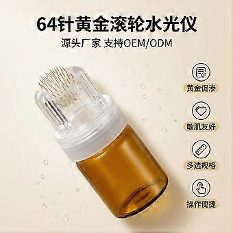 64-Needle Gold Roller Microneedle Skin Roller Essence Infusion Device For Home Beauty Tools